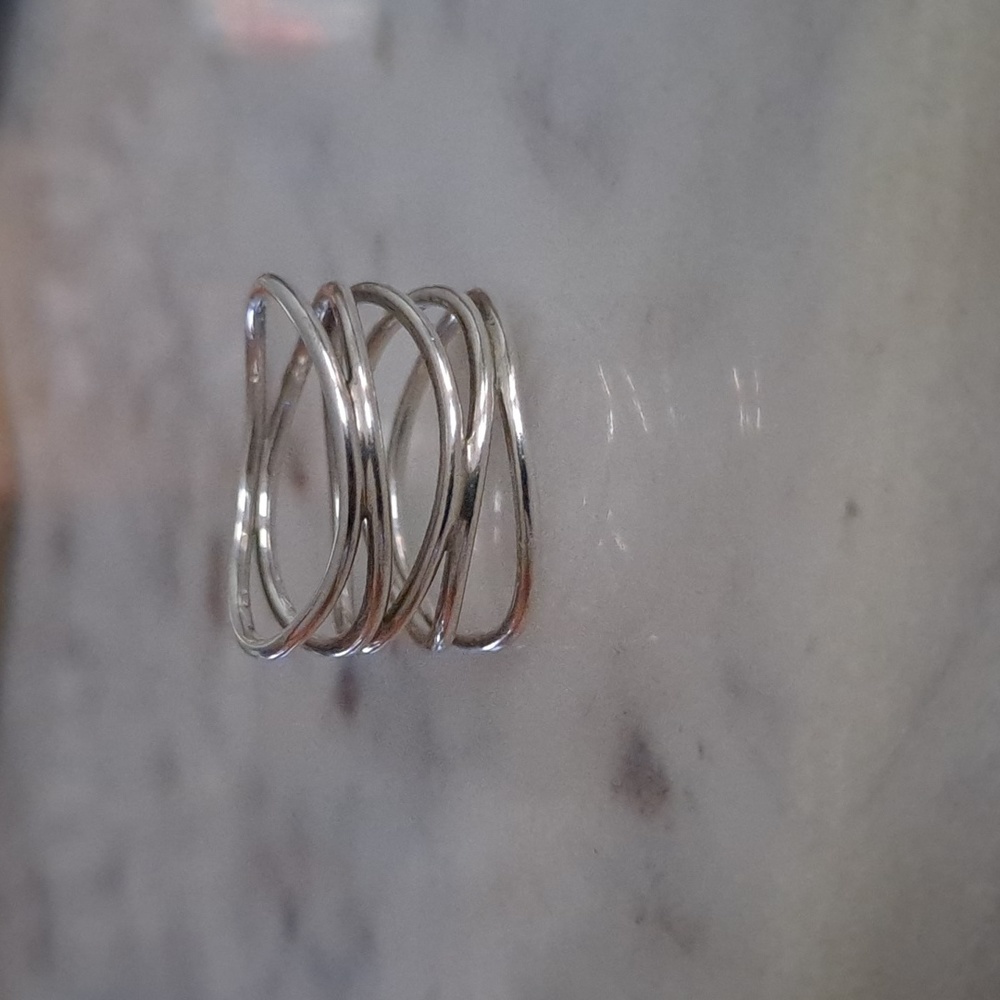Authentic Tiffany & Co. Elsa Peretti Five Row Wave ring - Picture 4 of 16